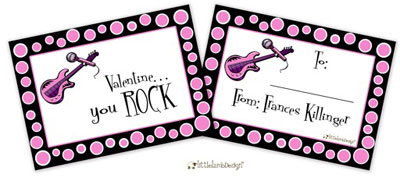 Valentine's Day Exchange Cards by Little Lamb Designs (Rockin') Valentine's Day Exchange Cards by Little Lamb Designs (Rockin')